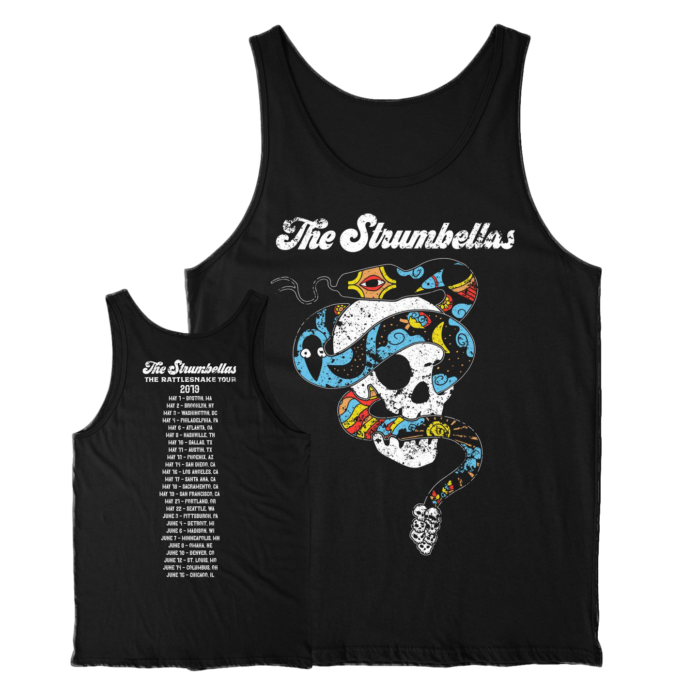 Rattlesnake US Tour Tank Top - Black
